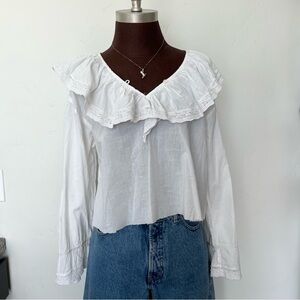 Vintage white coquette / Cottagecore lace top